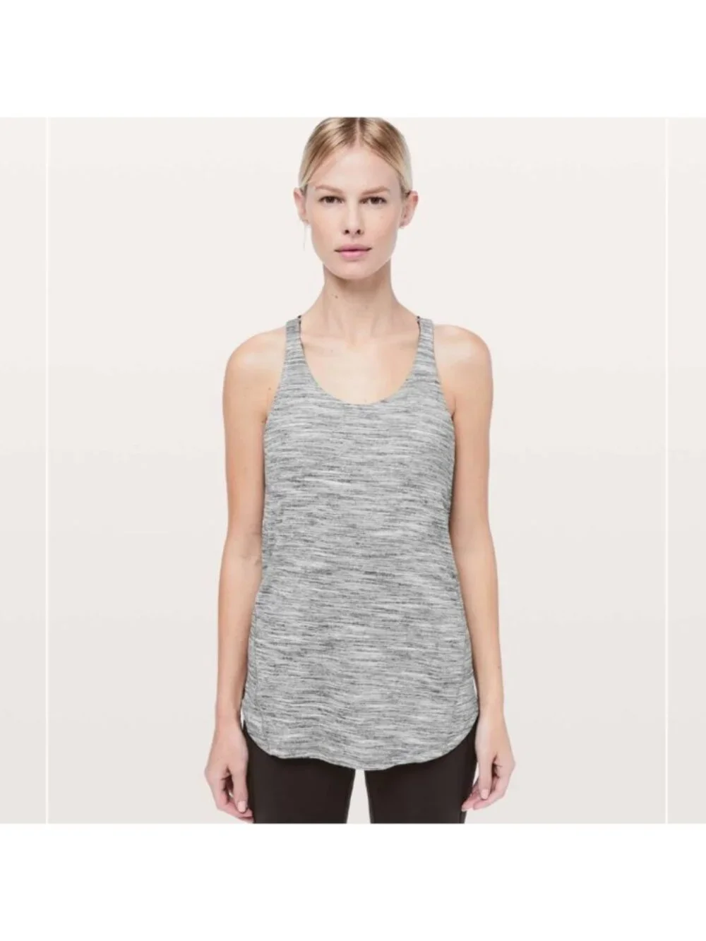 Lululemon Moment To Movement 2-In-1 Tank Space Dye Camo Black White / Black